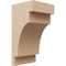 Ekena Millwork 4"W x 4"D x 8"H Wide Mediterranean Rough Cedar Woodgrain TimberThane Corbel, Primed Tan CORUR04X04X08MEDRCPR - alternate 1